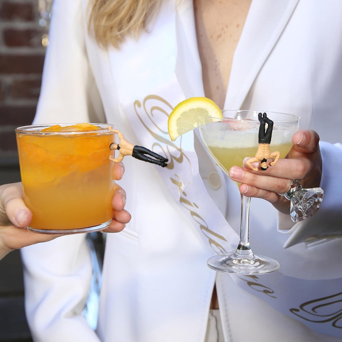 NPW Ladies Night Drink Markers, Original Drinking Buddies & Wine Glass Charms for Family Get