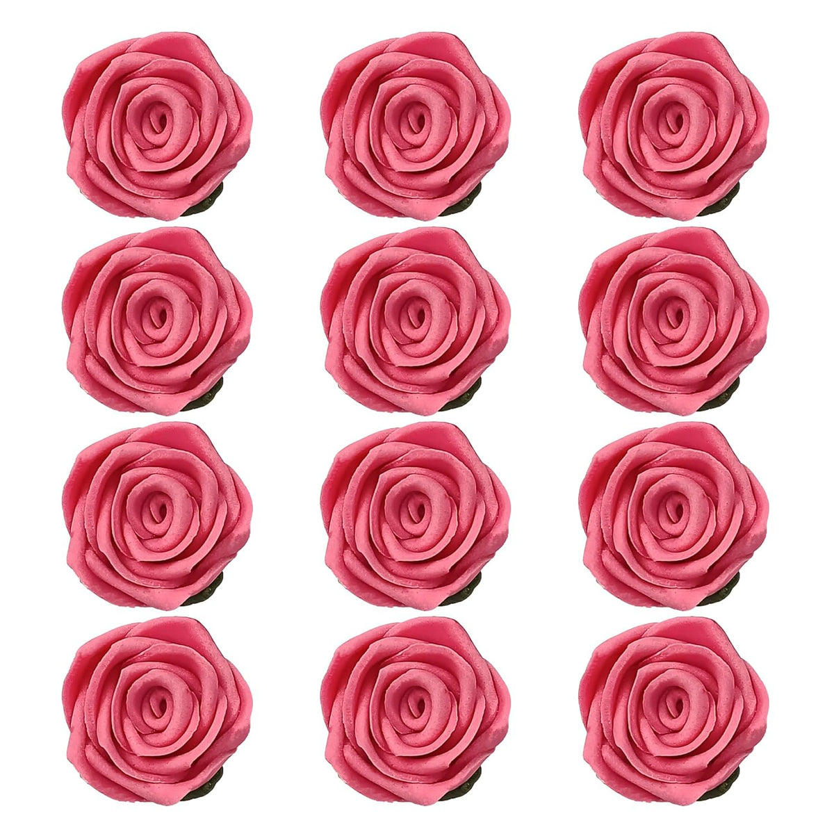 Confect Edible Pink Flamingo Rose Toppers – Edible Roses for Cake Decorating – Vibrant Floral
