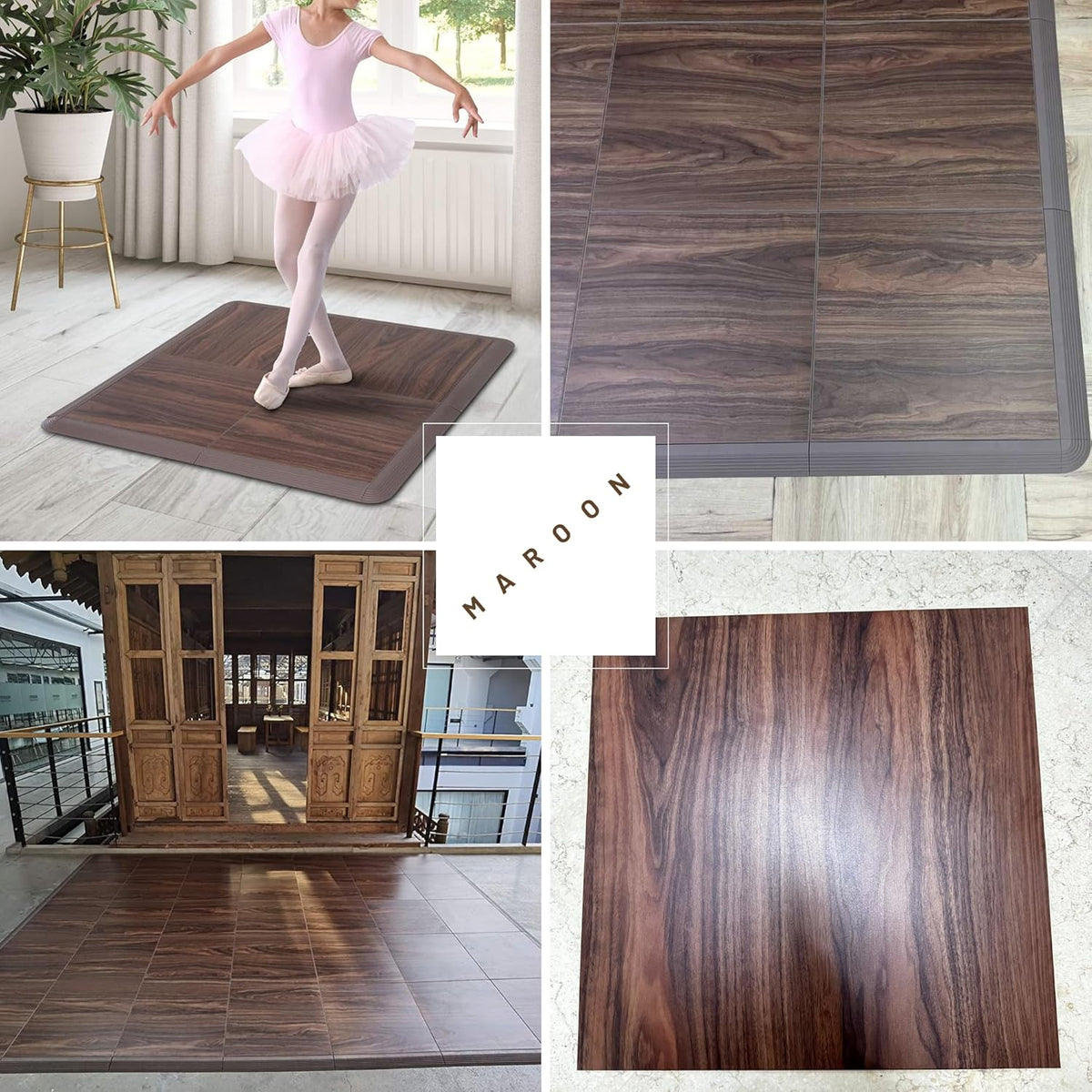 Dance Floor Tiles, Interlocking Dance Floor Tiles for Ballet, Tap, Jazz, and Irish Dance | Portable