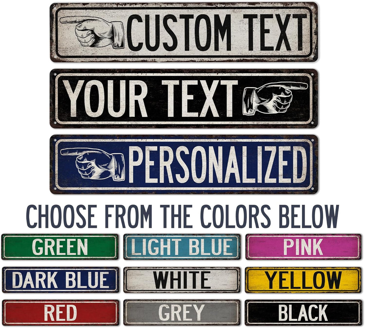 Custom Sign Customizable Sign Directional Sign This Way Sign - Made In USA - Street Signs For