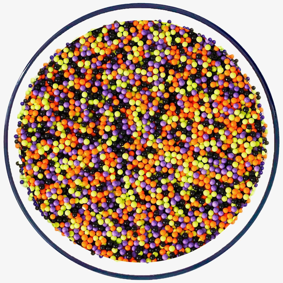 Sentovac Halloween Nonpareils Sprinkles Edible 2mm Mini Peals Sprinkle for Cake Decorating Sugar