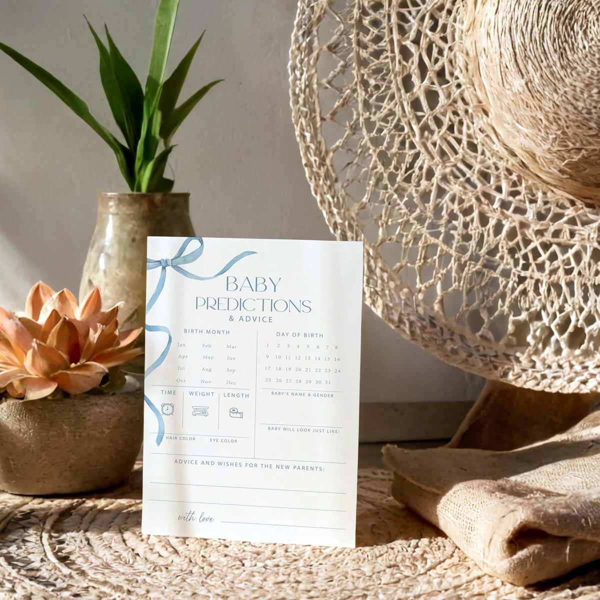Advice For New Parents Baby Shower, Baby Predictions & Advice Cards For Baby Shower Games