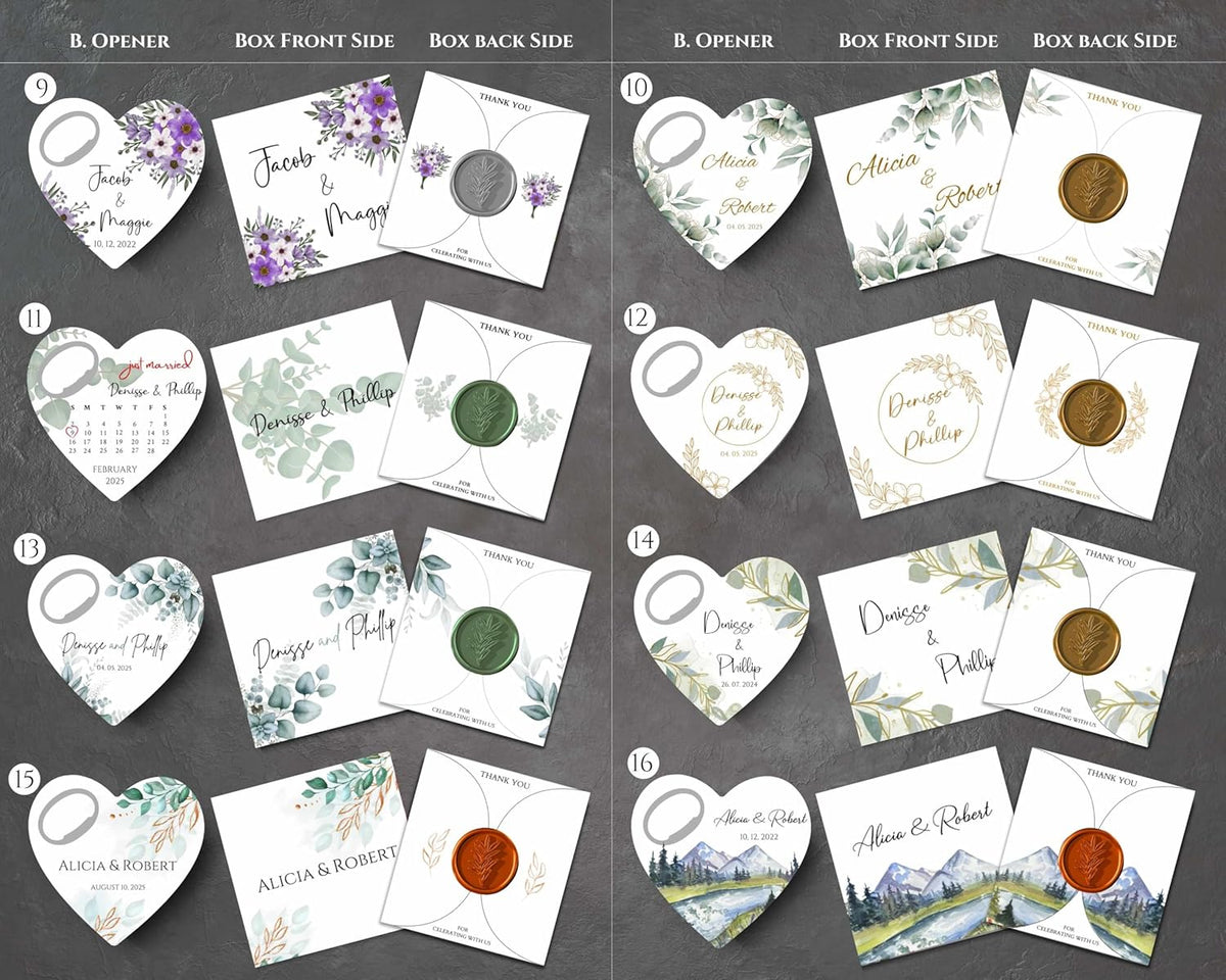 Wedding Bottle Opener Favors for Guests in Bulk, Hearts Shape Bottle Opener, Personalized Party