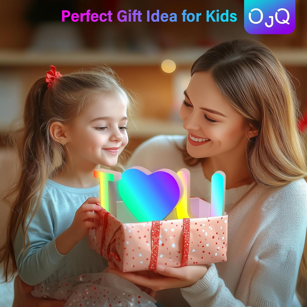 OJQ Light Up Letters LED Letter - Marquee Letters Room Decor Alphabet Letter Music Sync Color
