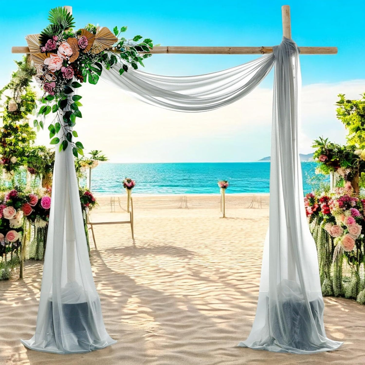 MDS Halloween Chiffon Draping Fabric - 1 Panel, 30" Wide x 50ft Long - Sheer Spooky Arbor & Canopy