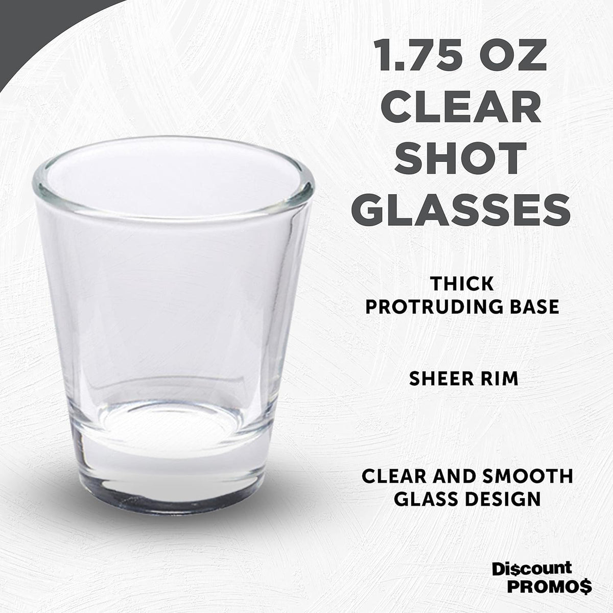 DISCOUNT PROMOS Shot Glasses Set 1.75 oz. Set of 10 Bulk Pack, Wedding Favor, Birthday Party