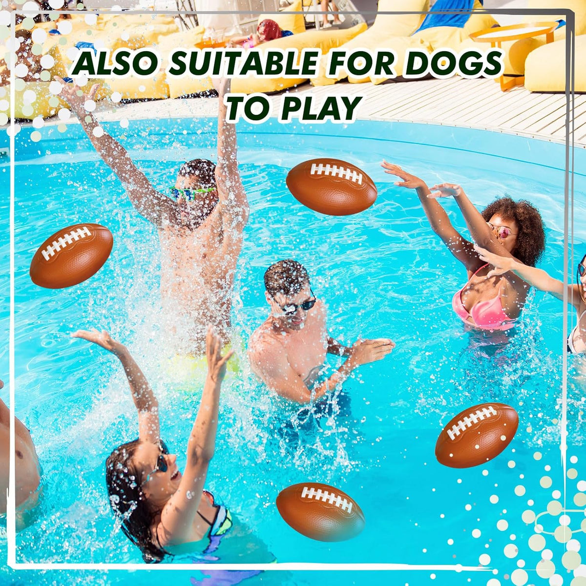 Liliful 12 Pieces Foam Football 6.7 Inch Small Mini Soft Football for Indoor Outdoor Sports Yard