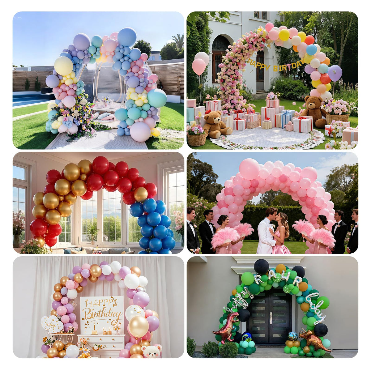 Upgraded Balloon Arch Kit, Large Adjustable Stand with Base, 10Ft Wide & 9FT Tall for Birthday