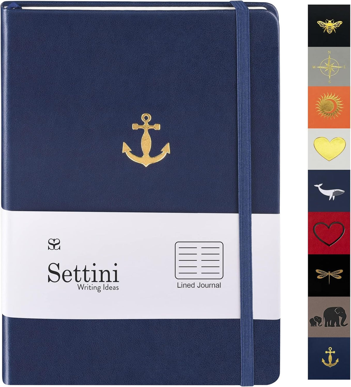 SETTINI Lined Journal, Ideal for Journaling - A5 Vegan Leather Notebook, 192 Archival-Quality