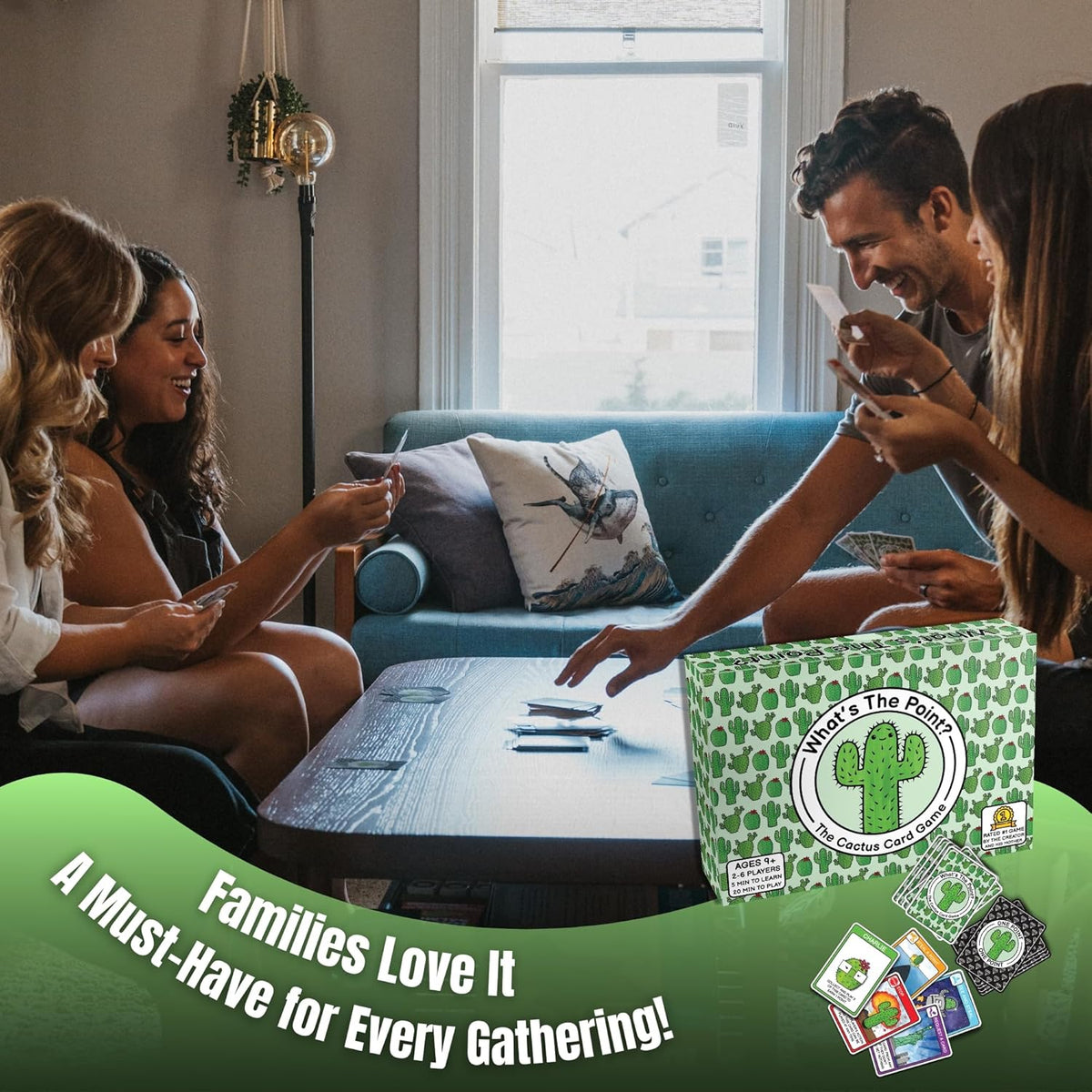 What's The Point? The Cactus Card Game - A Fun and Strategic Game for Families, Perfect for Family