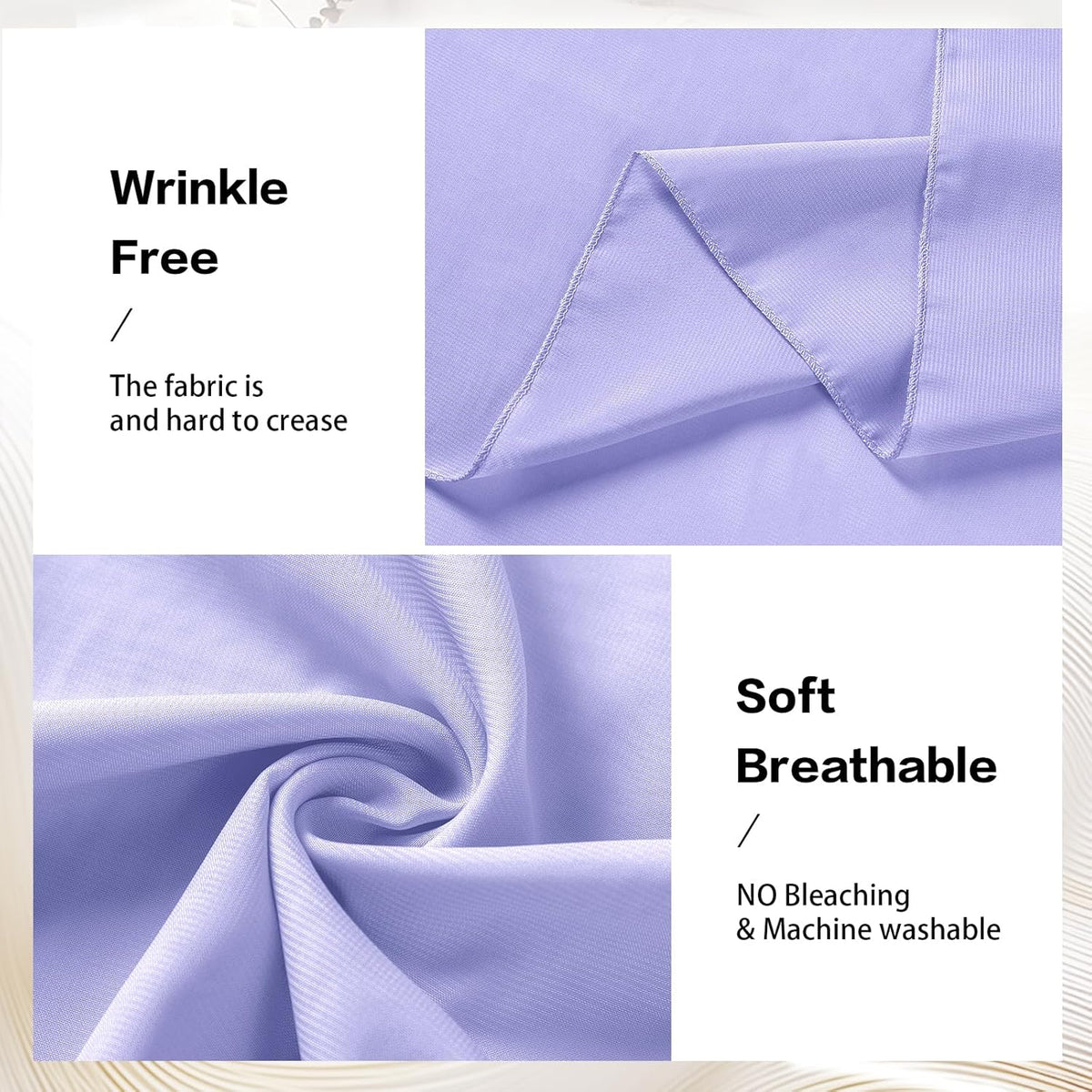 VOK Lavender Wedding Arch Draping Fabric Chiffon Fabric, 29in x 18Ft Sheer Chiffon Outdoor Curtain