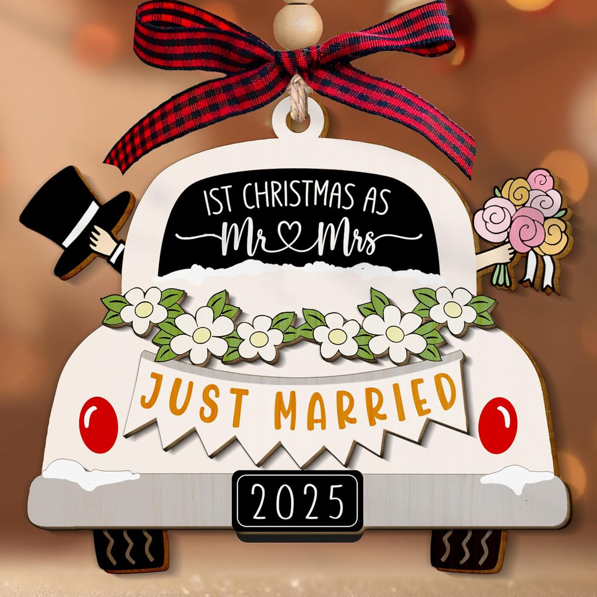 NewEleven Mr and Mrs Gifts - Wedding Gifts for Couples 2025, Just Married, Newlywed Keepsake