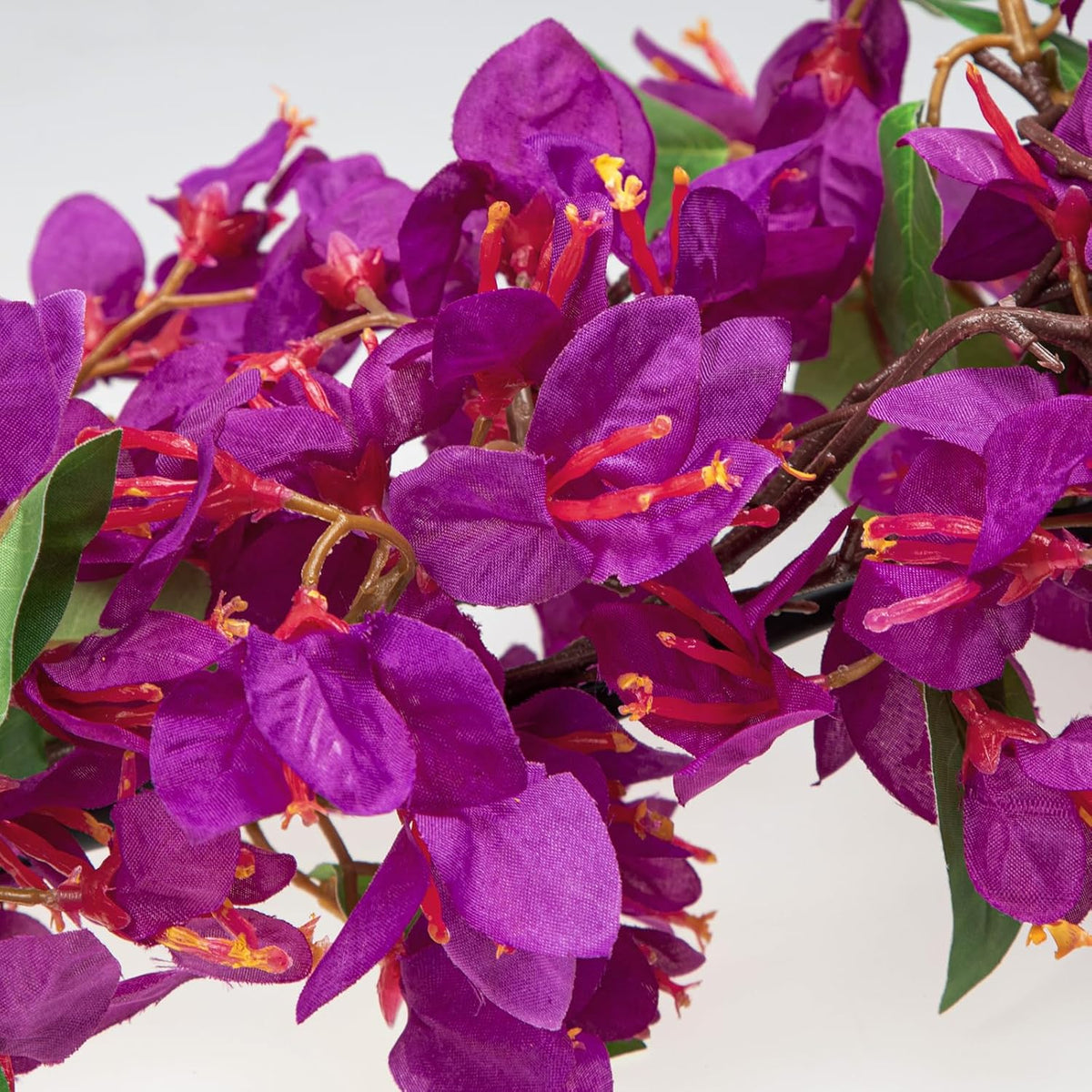 Briful 6ft Purple Bougainvillea Flower Garland – Artificial Silk Floral Vine with Built-in Hook