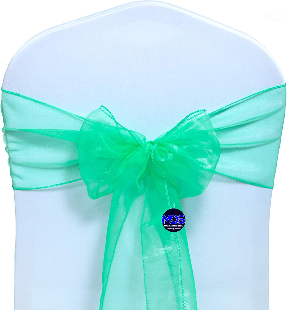 MDS Pack of 150 PCS Organza Chair Sashes Wider Dining Chair Bows Ribbon Tie Back for Wedding Party