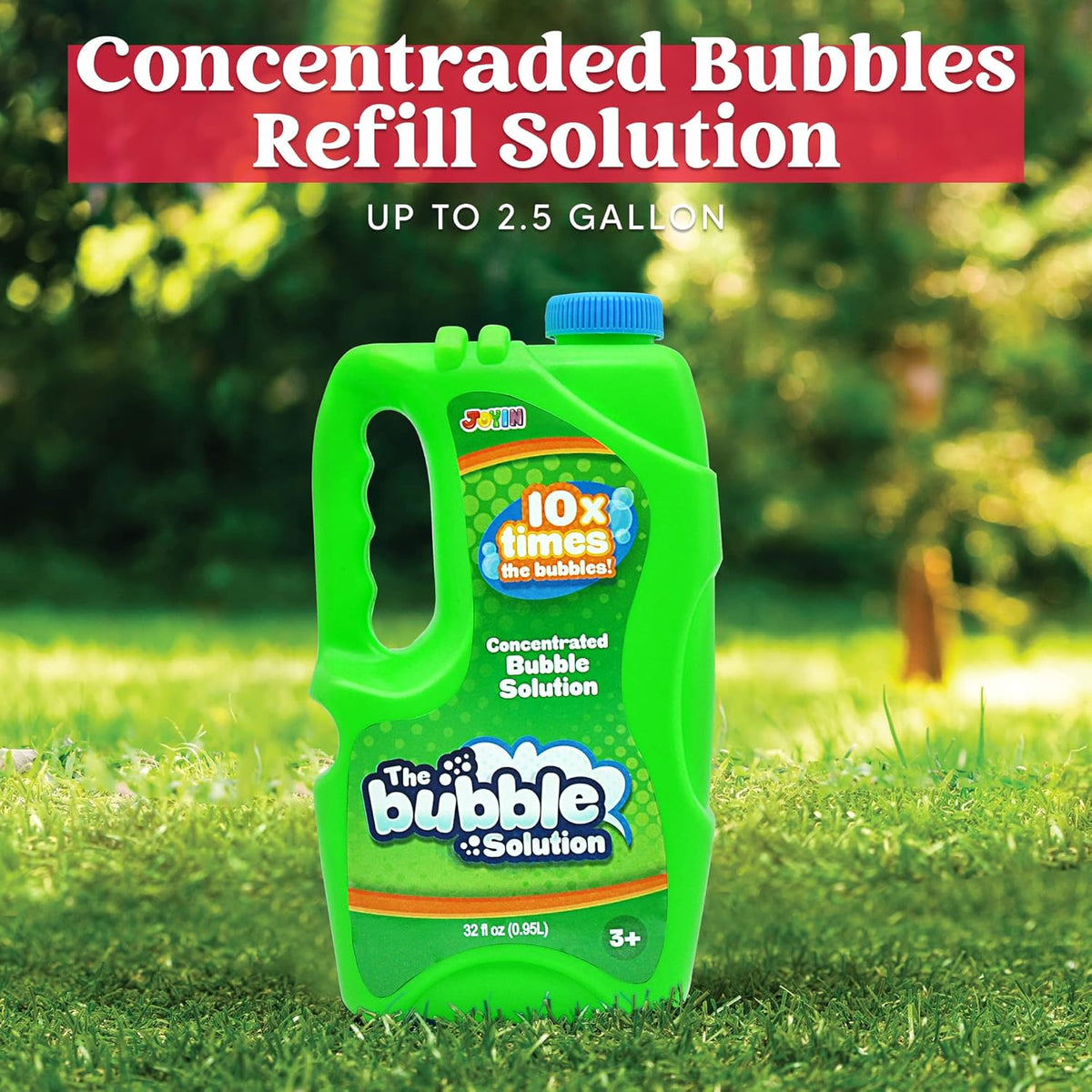 JOYIN 32 oz Concentrated Bubble Solution (Green) for Kids, Boys and Girls Summer Game, Party