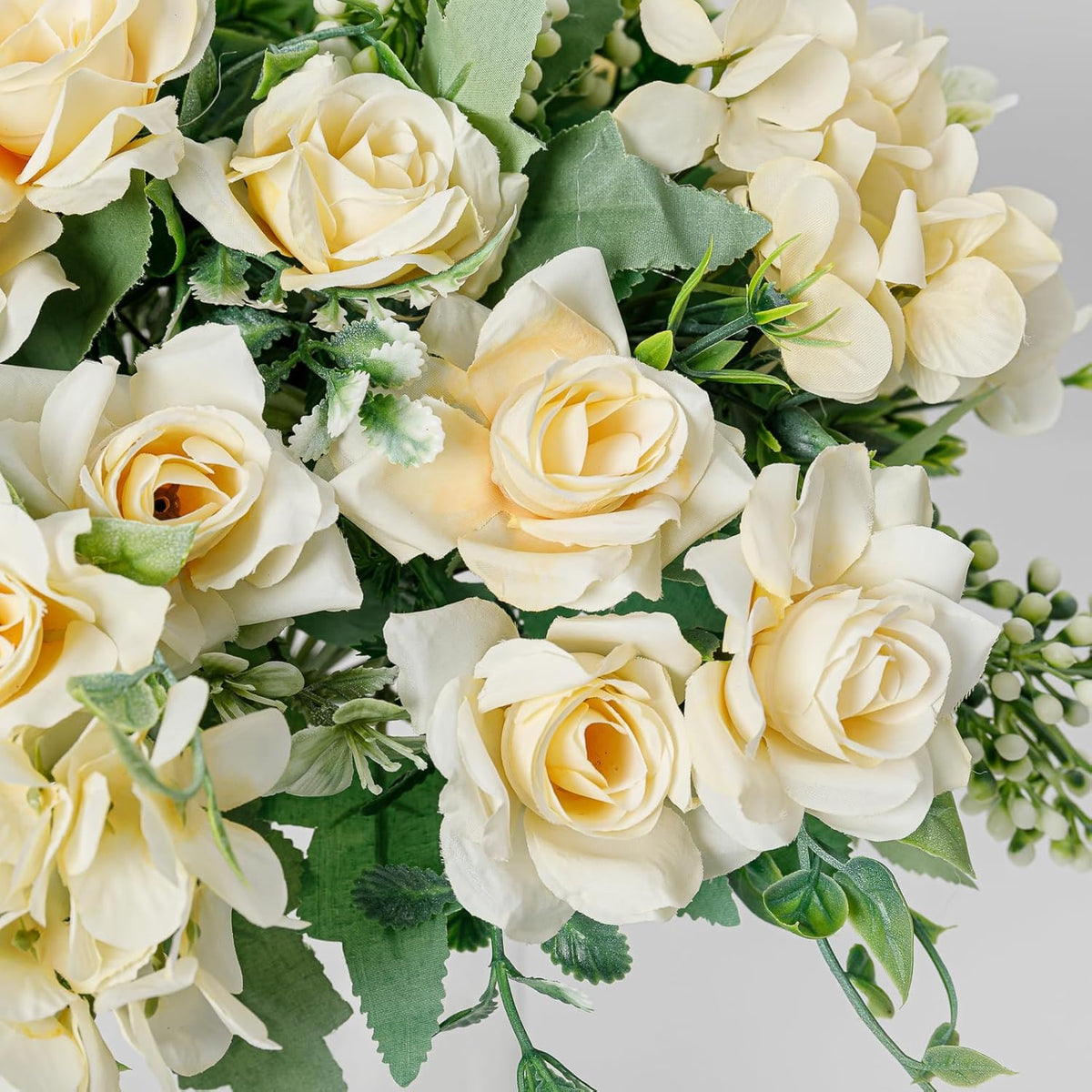 Artificial Flower 5 Branches Artificial Silk Fake Flowers Bouquet Small Roses for Wedding Home