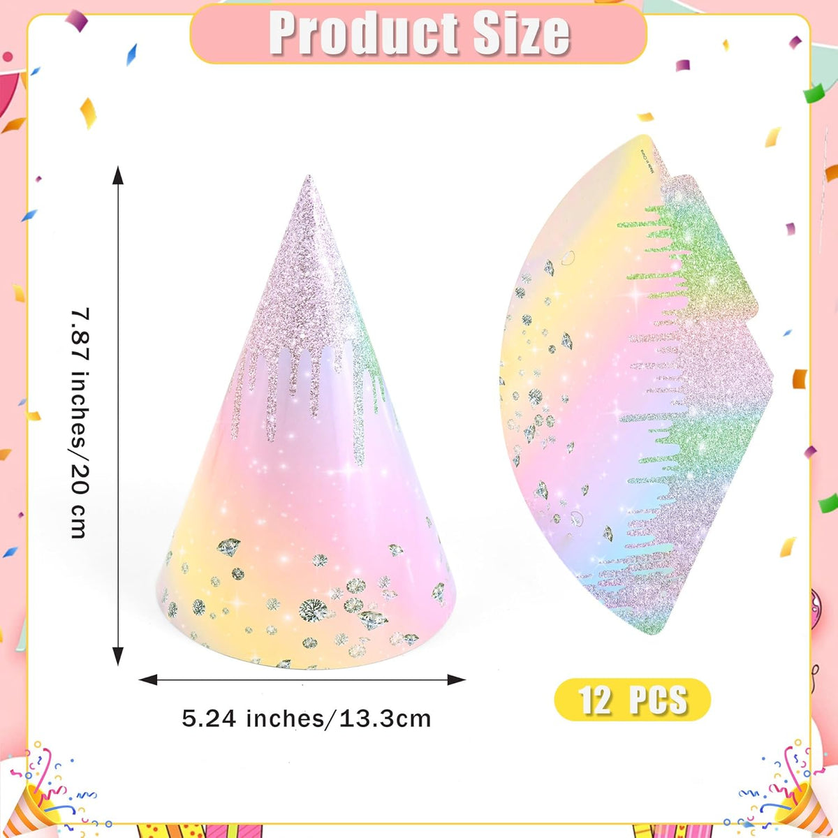 CANREVEL Party Hats for Kids and Adults, Party Headwear, Happy Birthday Hats, Birthday Party