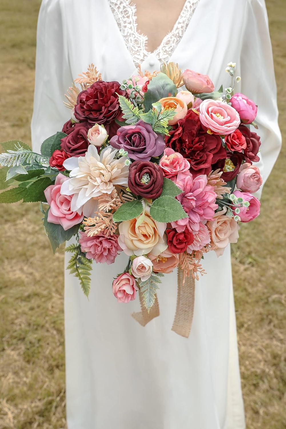 Serra Flora Artificial Flowers Combo Box Set Faux Flowers Bulk Flower Leaf with Stems for DIY