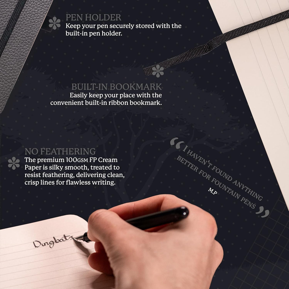 Dingbats* Wildlife Dotted Writing Journal Notebook A5 - Vegan Leather Softcover - Ideal for Work