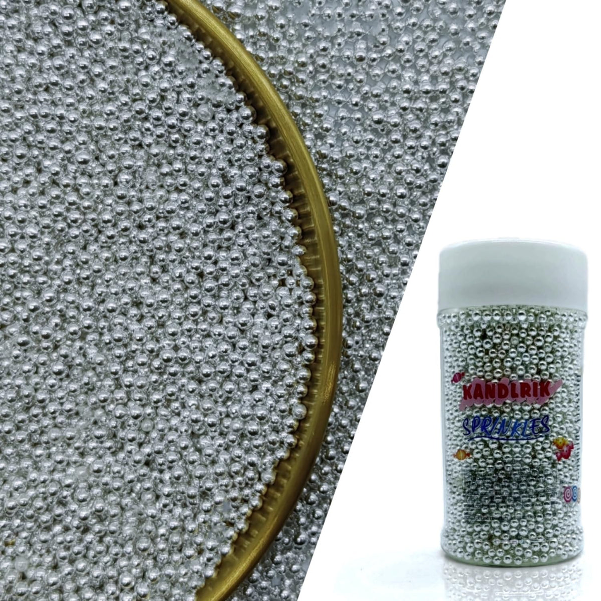 Edible Silver Pearl Sugar Sprinkles Candy 2mm Mini Pearls Cake Decorations Cupcake Toppers Cookie