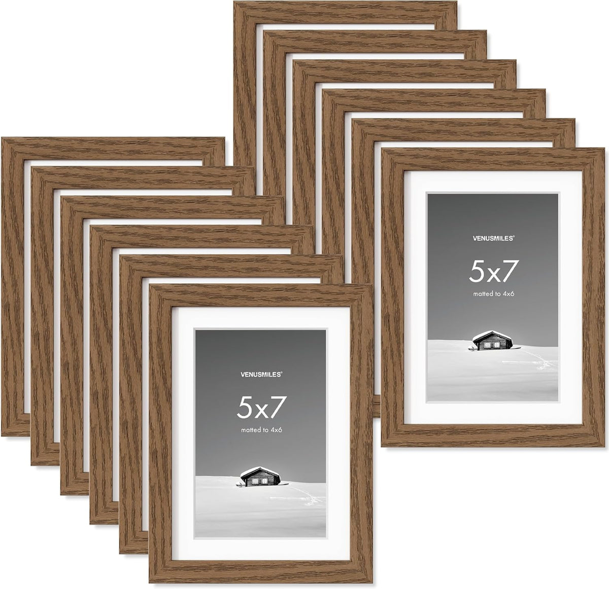 5x7 inch Picture Frame, 5x7 Photo Frames with 4x6 Removable Mat - High Definition Plexiglass