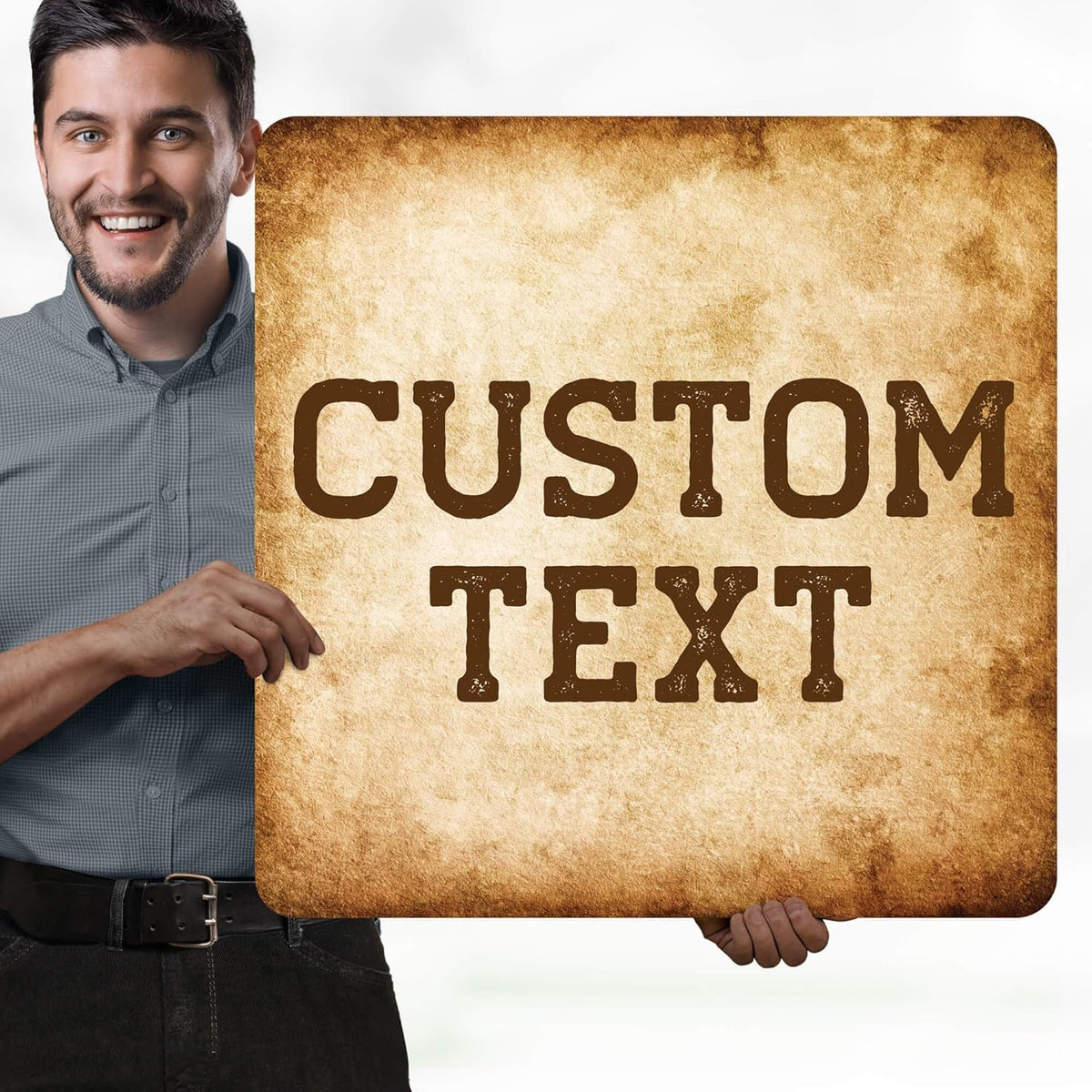 Custom Sign, Custom Street Sign, 11 Font Colors, 13 Font Styles, 4 Hole Options, 22 Sizes, 24x24