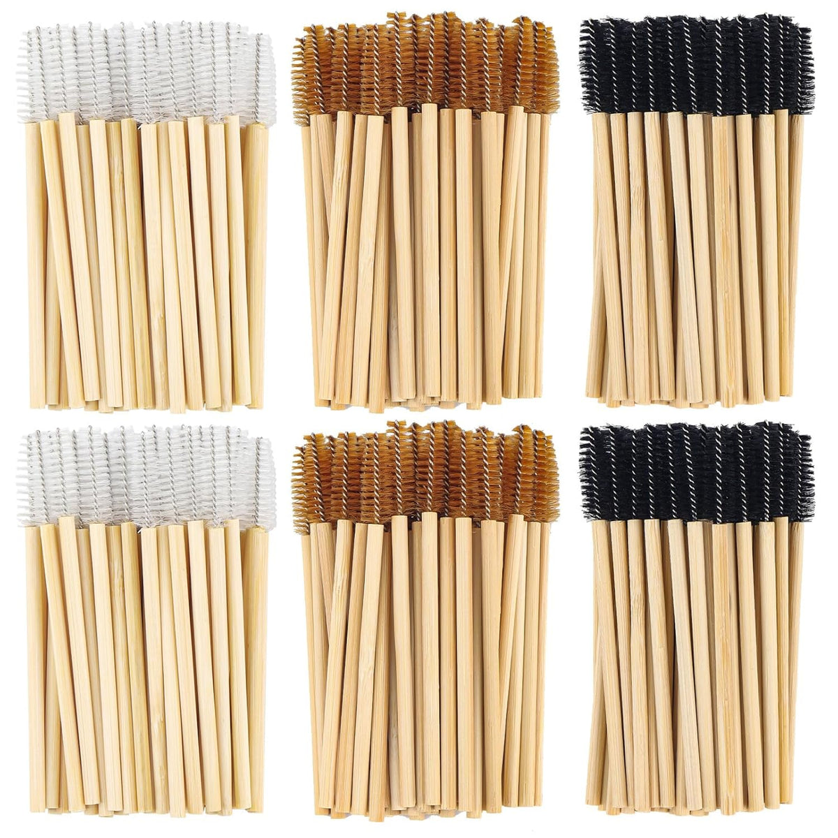300PCS Disposable Mascara Wands Spoolie Brush Crystal Eyebrow Brushes Eyelash Extension Applicator