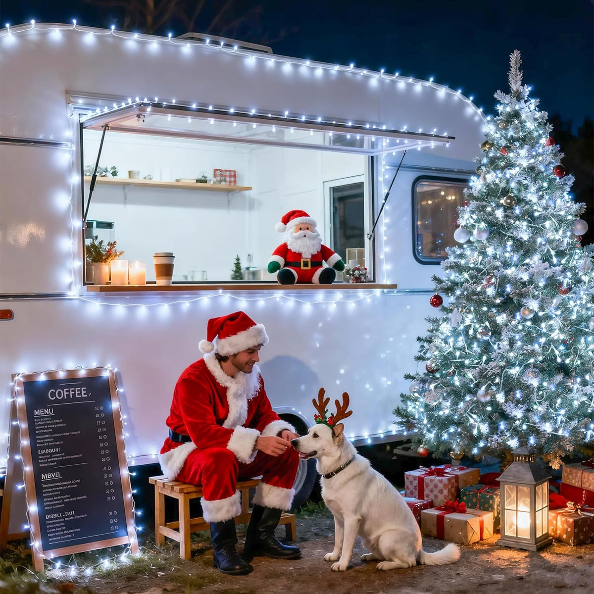 JMEXSUSS 168FT 600 LED White Christmas Lights Outdoor with Remote Indoor Christmas Tree Lights Plug