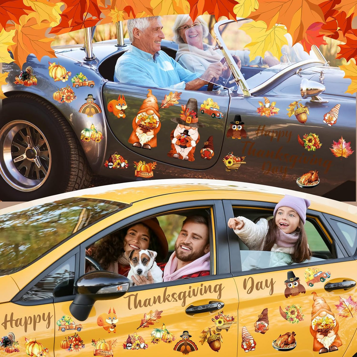 25 Pieces Thanksgiving Harvest Decoration Magnets for Refrigerator, Decorative Magnetic Fridge