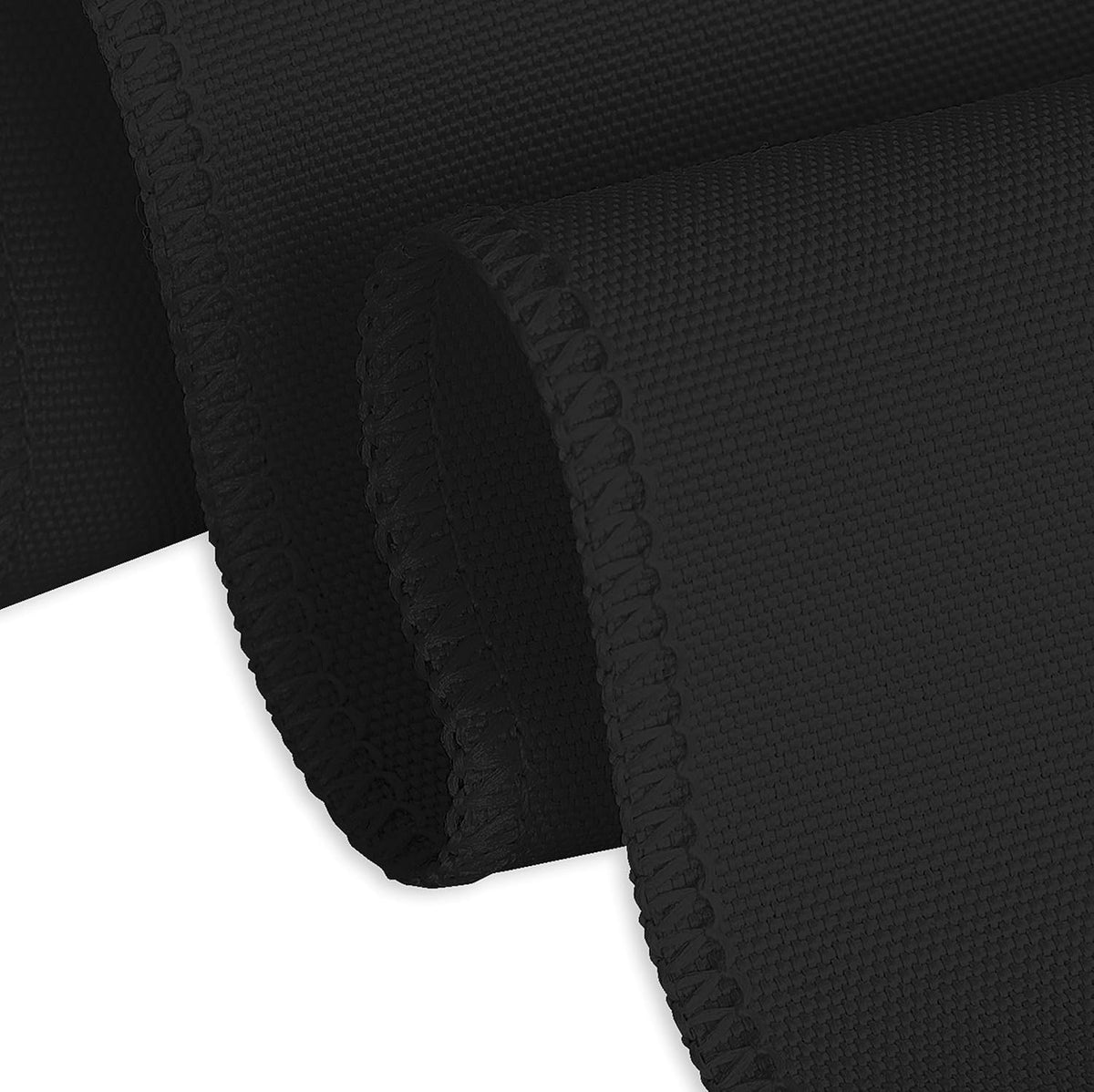 LTC LINENS 2 Pack 108 Inch Round Tablecloth Black - Great for 48 Inch Round Table Floor Length