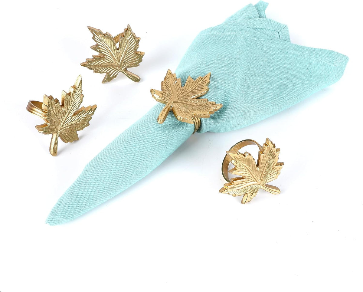 Napkin Rings, Shiny Metal Napkin Rings - Set of 12 Aluminum Alloy for Sophisticated Table Decor
