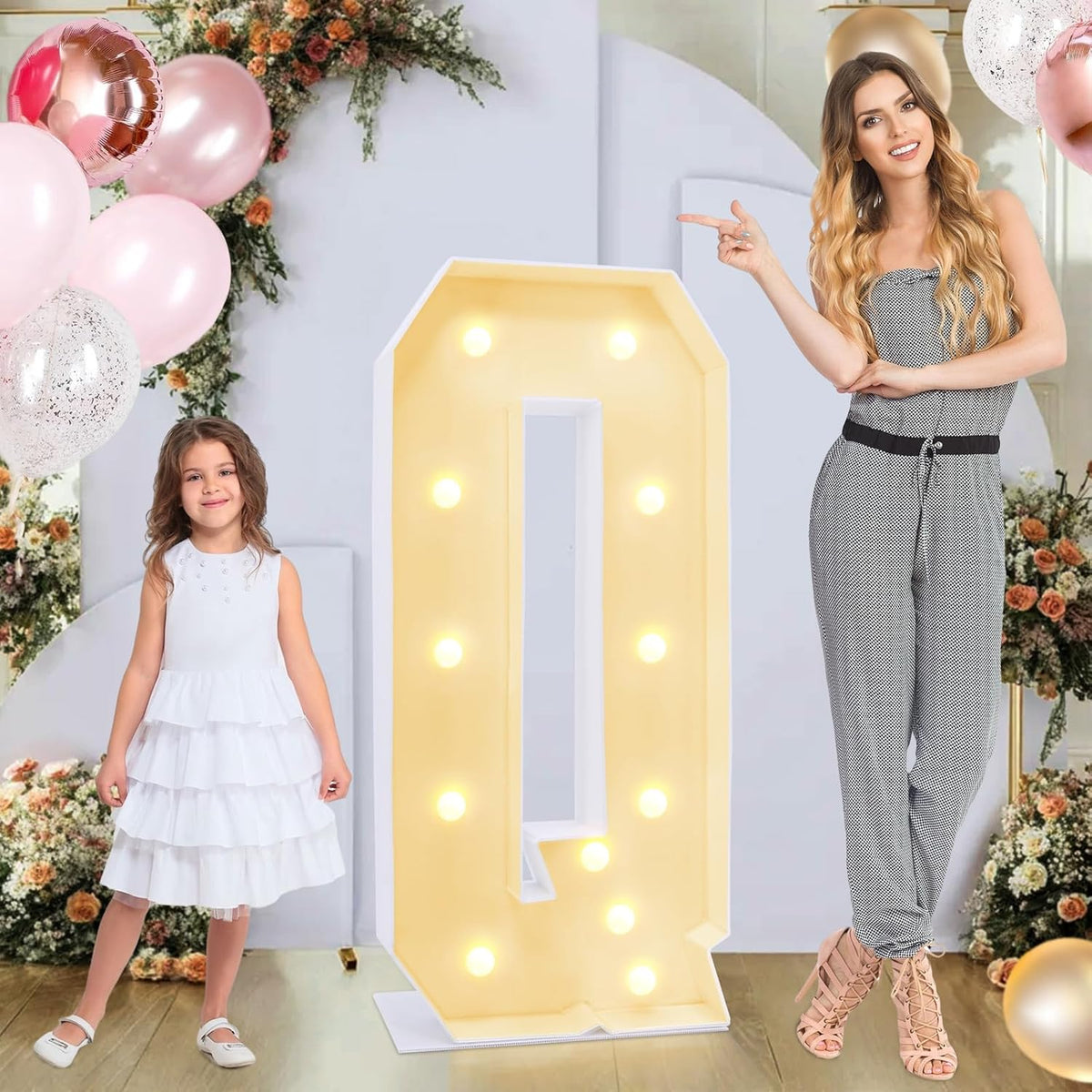 4ft Marquee for Letters Q, Large Light up Letters, Multifunctional Large Marquee for Letters 4 Feet