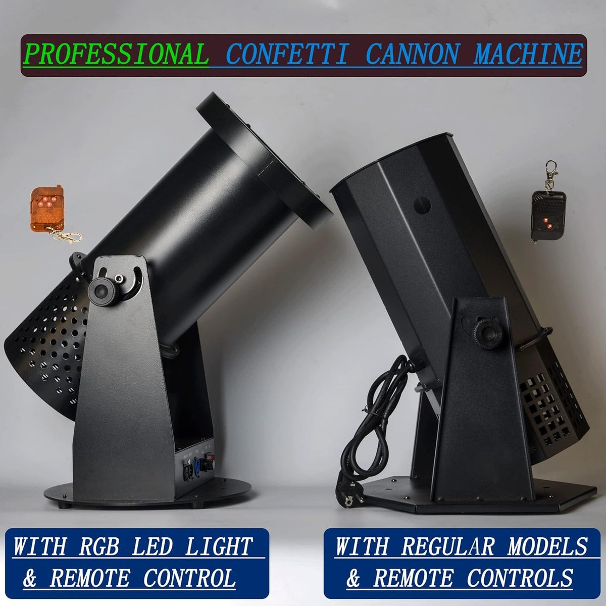 1500W Professional Confetti Machine RGB 12LEDs Cannon Machine Electric Confetti Launcher Confetti