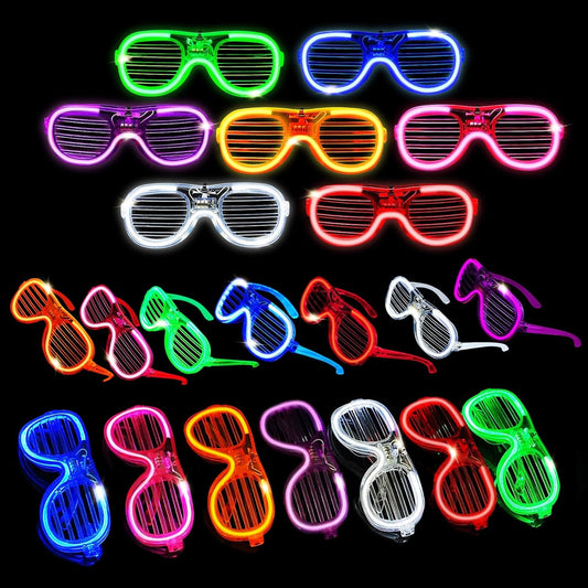 42 Packs LED Glasses 7 Neon Colorsï¼?2 NEW Neon Colors Added ）glow in the dark party supplies Favor