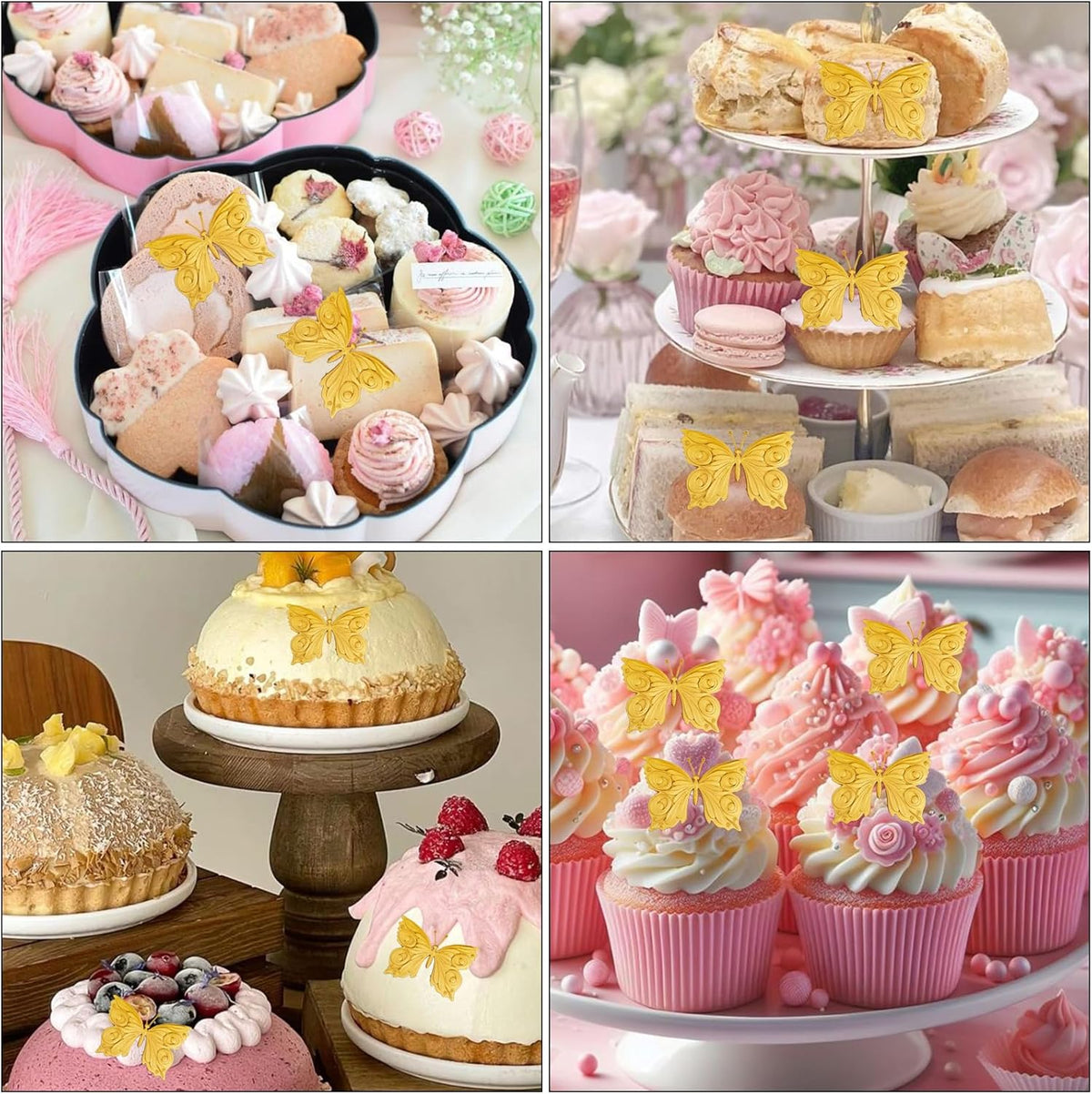 1Pcs 3D Butterfly Silicone Mold, Non-Stick Butterfly Cake Decoration Fondant Molds, for Kitchen