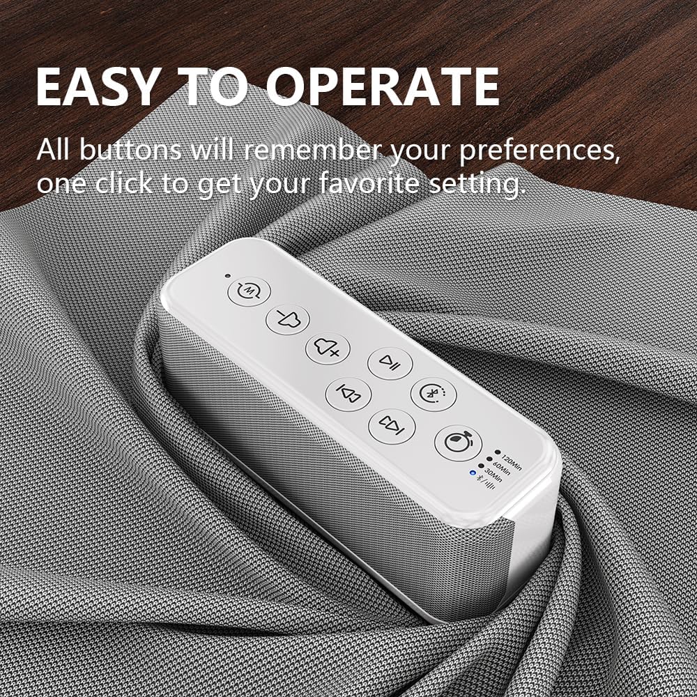 OnLyee White Noise Sound Machine with Bluetooth Speaker, 15 Soothing Sounds, Office Privacy & Noise