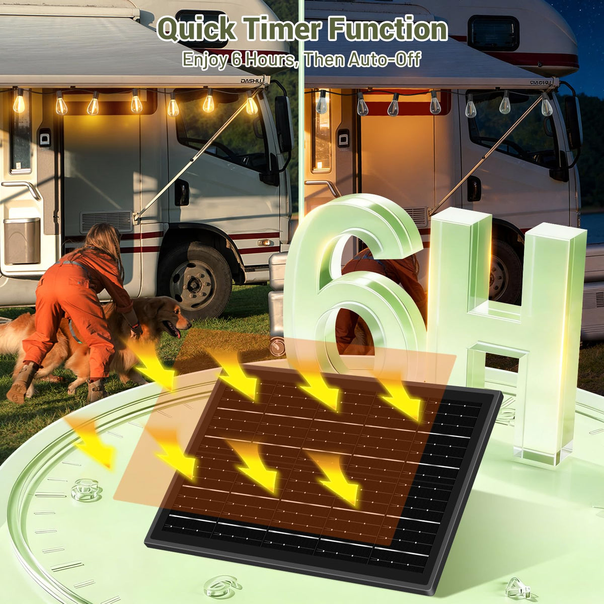 Amzrap 200FT Solar String Lights Outdoor Waterproof 72+2 LED Bulbs, Solar Powered with Remote & USB