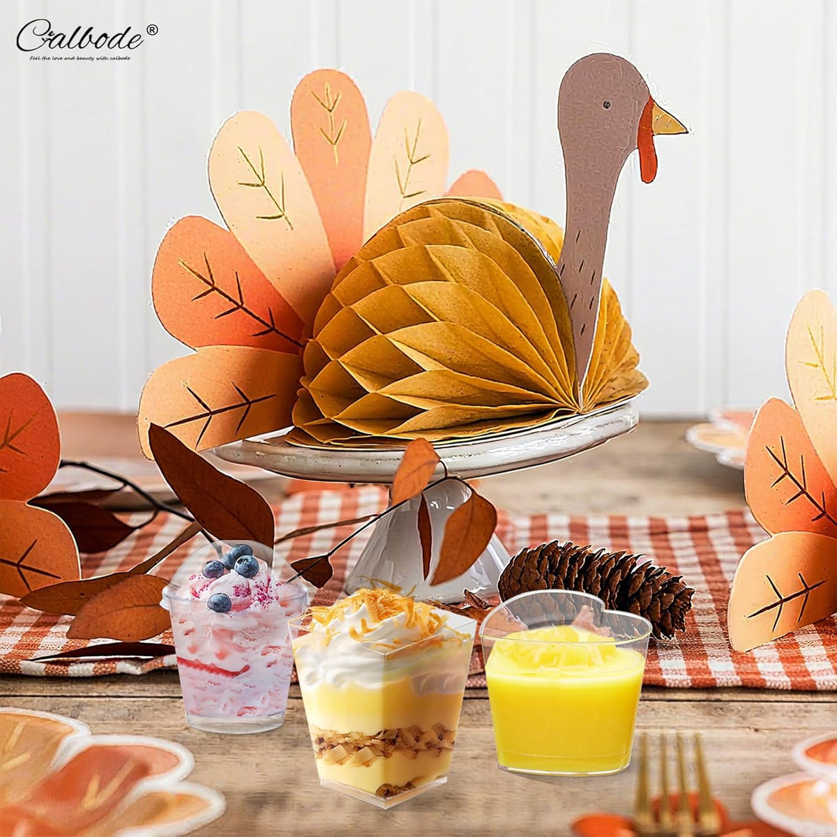 360 Pack 5oz 6oz Dessert Cups with Lids and Spoons, 3 Styles Clear Plastic Appetizer Cups for