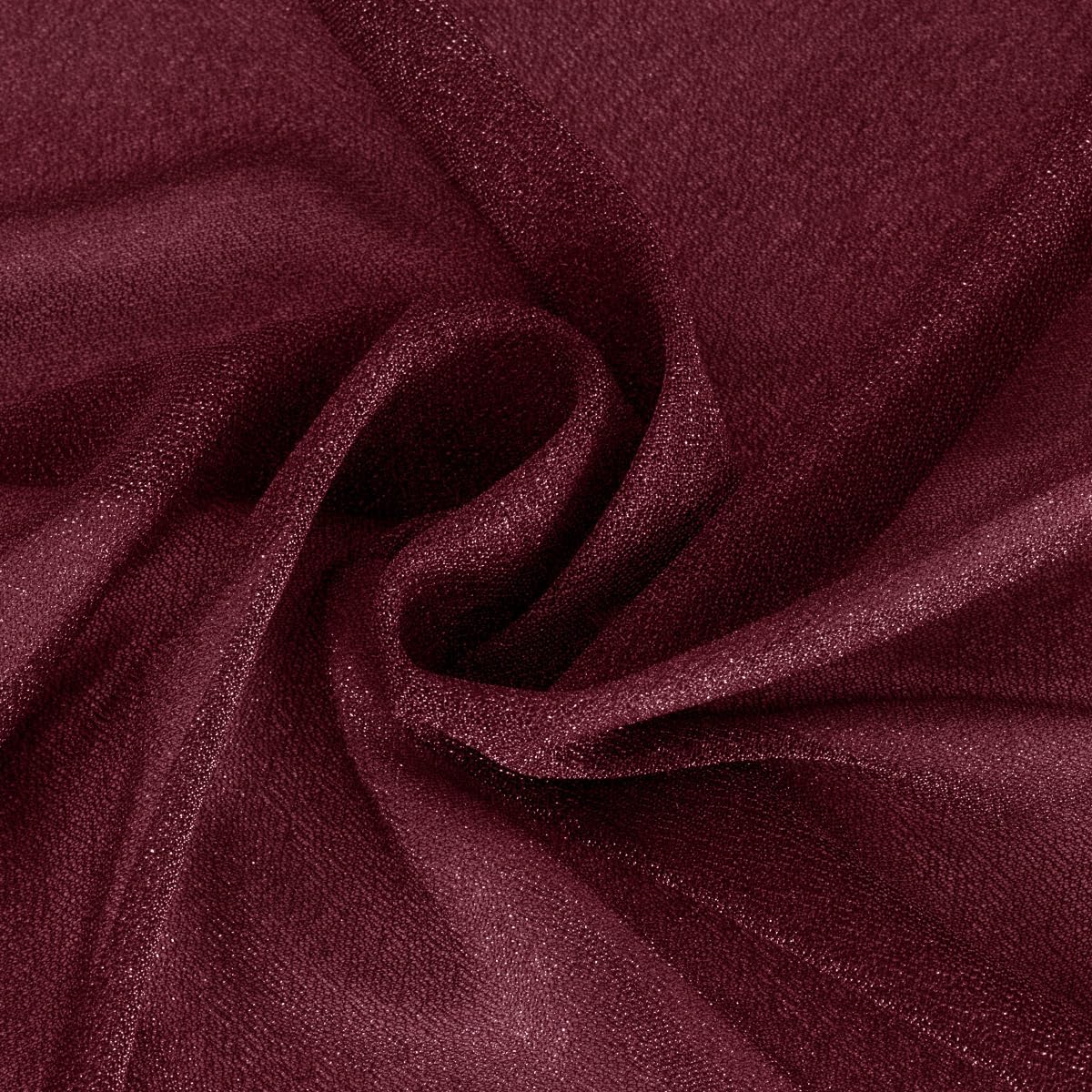 Burgundy Red Fall Thankgiving Elegant Arch Draping Fabric 2 Panels Outdoor 29" × 20Ft Sheer Chiffon