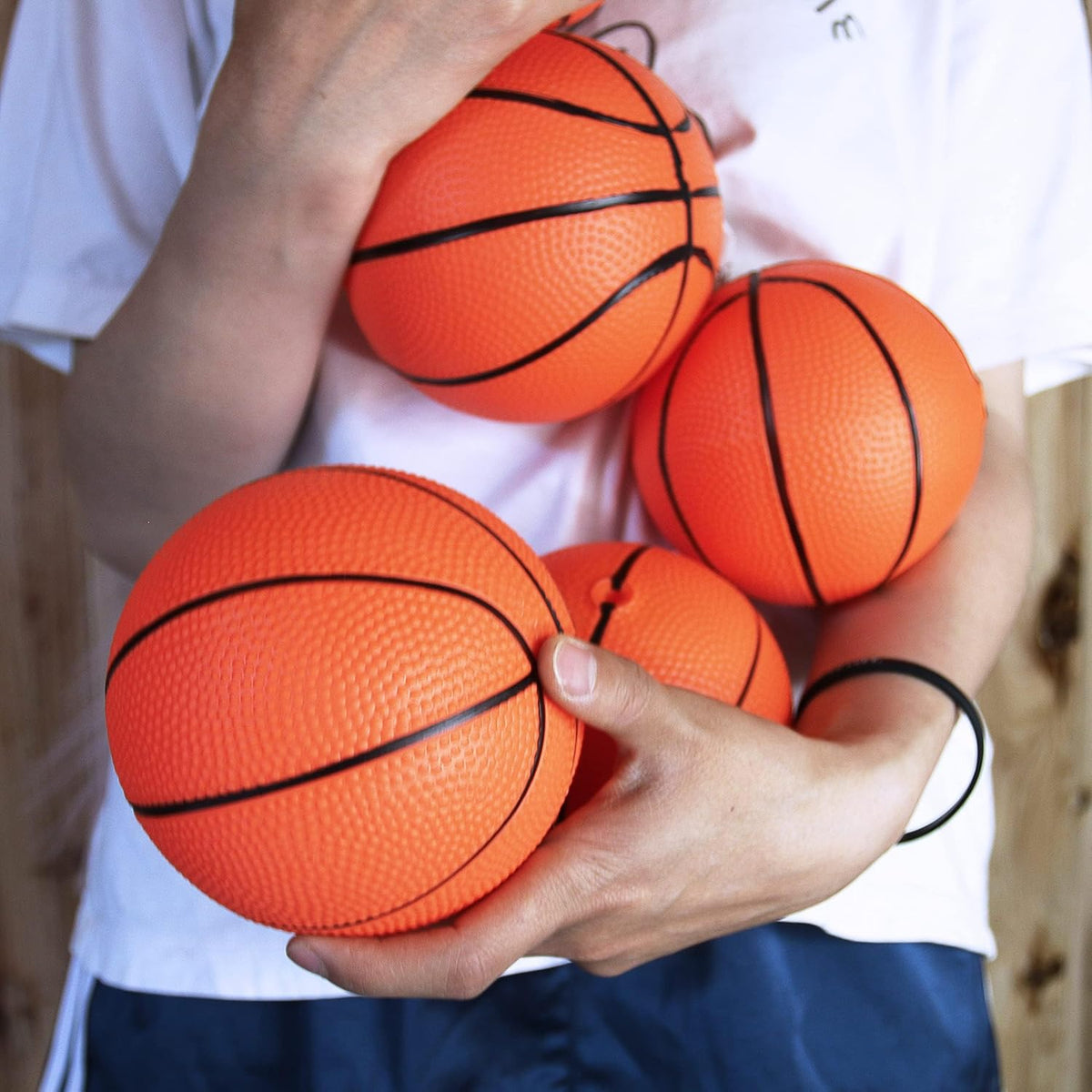 15Pcs 6" Mini Basketball Balls Bulk Small Basketball Set with Pump, PVC Small Basketball for Over