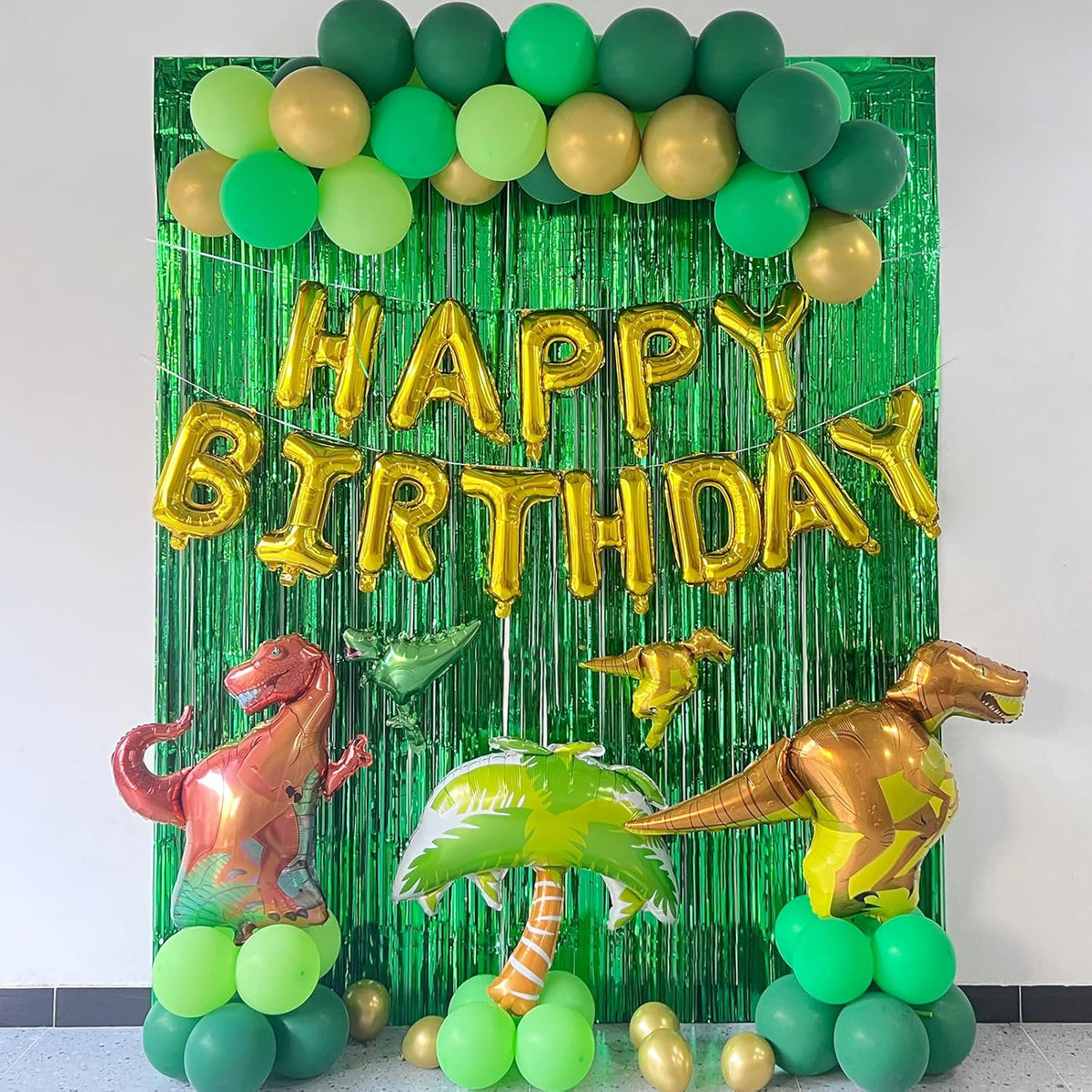 Melsan St Patricks Day Decorations, Tinsel Foil Fringe Curtains for St Patricks Day Decorations