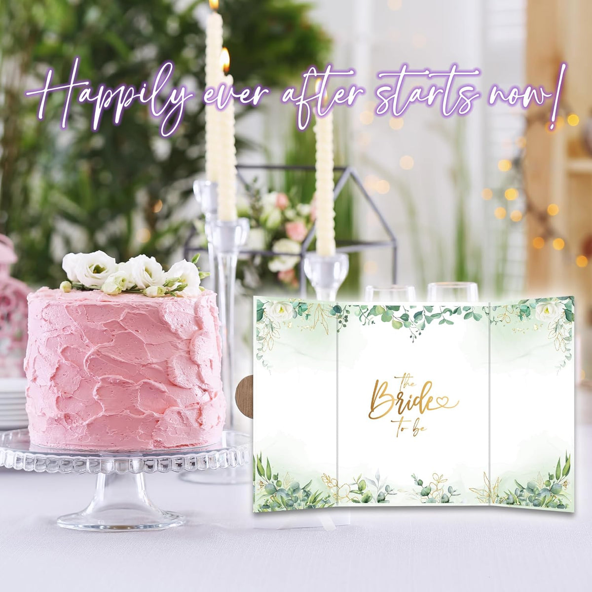 Botanical Bridal Shower Decorations - 18 ''x12'' Bride-to-Be Signature Guest Book Alternative