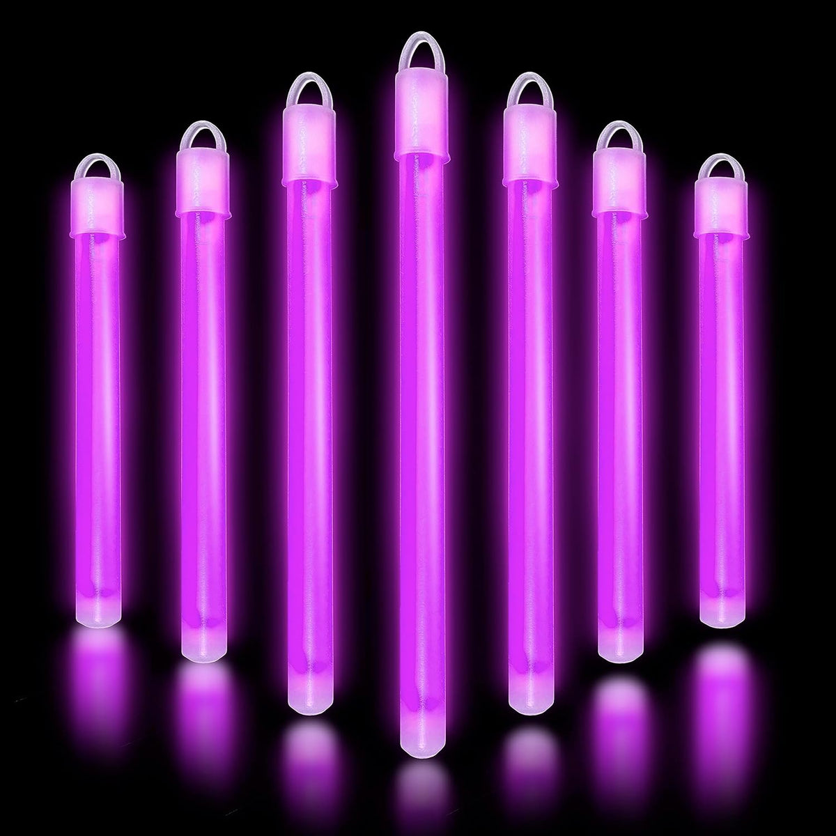 Glow Fever Glow in The Dark Sticks - 100 ct 6" Glow Sticks Bulk Party Pack with End Caps & Lanyards