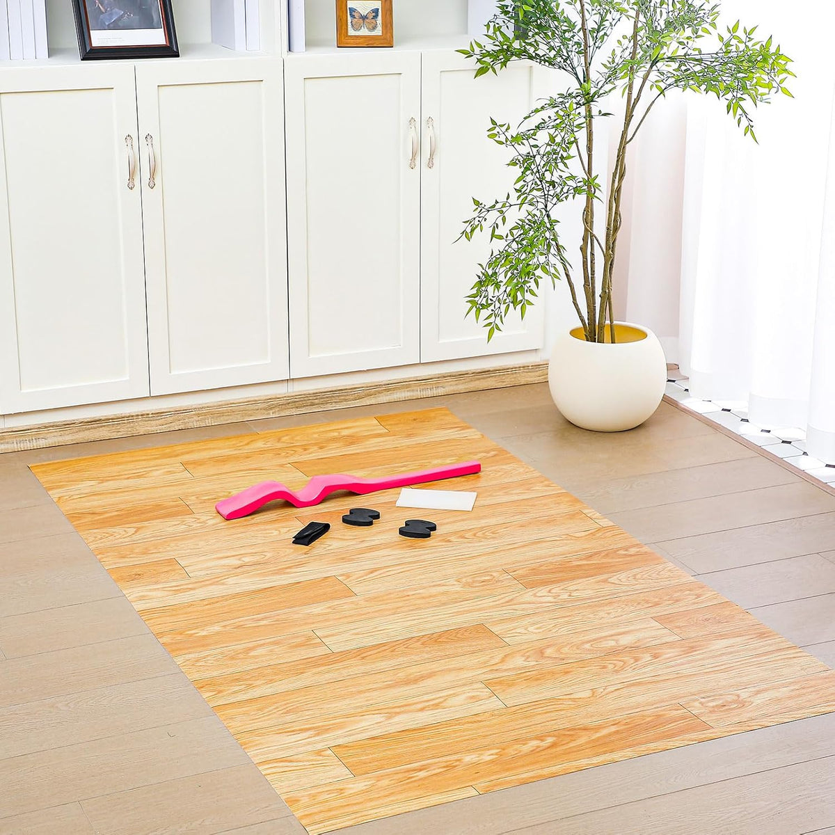 Portable Dance Floor Smooth Ballet Floor Vinyl Dance Mat for Home Stage Studios Kids Adults