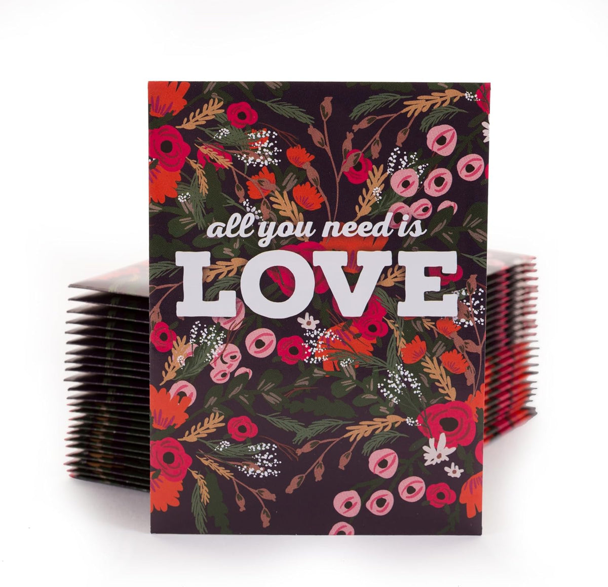 All You Need is Love Bouquet 25 Wildflower Packets for Planting, Perfect Valentines Gift, Garden