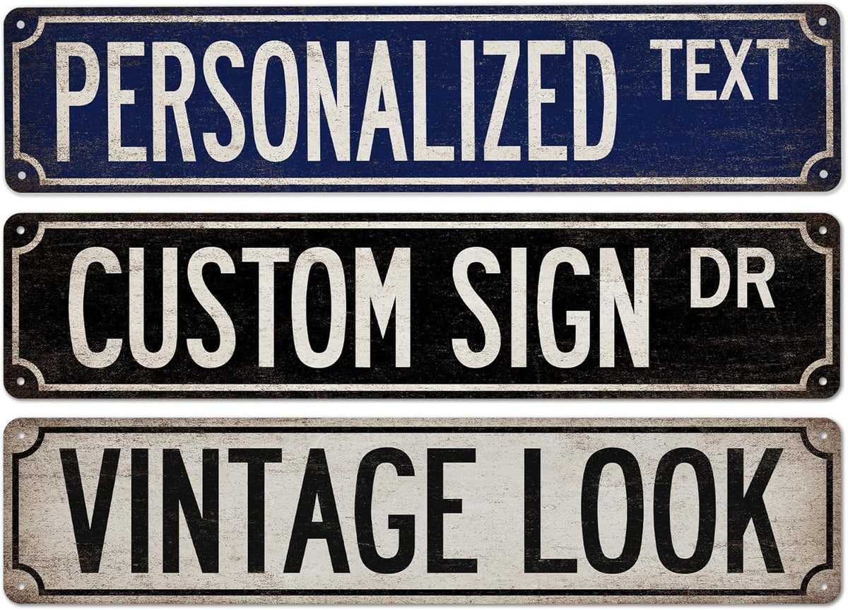 Custom Metal Sign Vintage Looking Personalized Signs - Made In USA - Custom Text Personalized Gifts