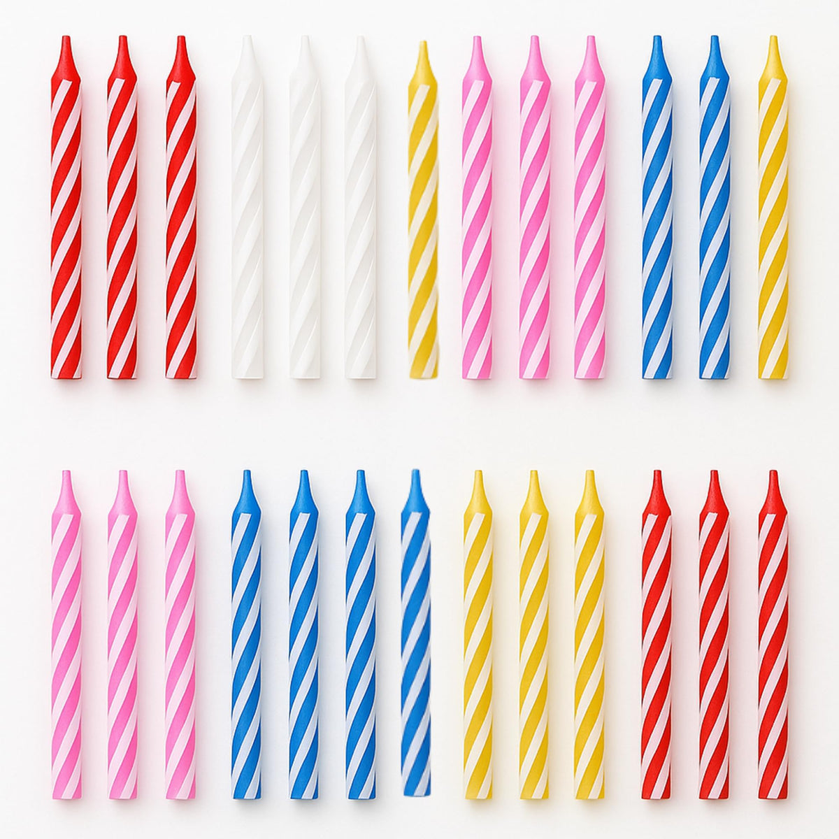 144 Count Birthday Candles Bulk – Birthday Candles for Cake, Mixed Colors Spiral Candles, Unscented