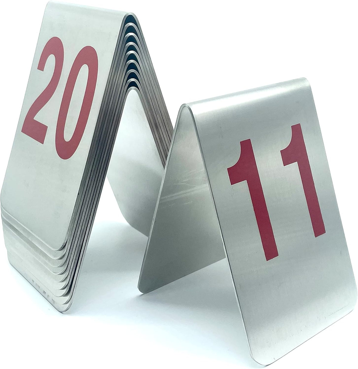 Metal Place Cards Stackable Tent Style Table Numbers,Place Card Holders for TRPG Wedding Party