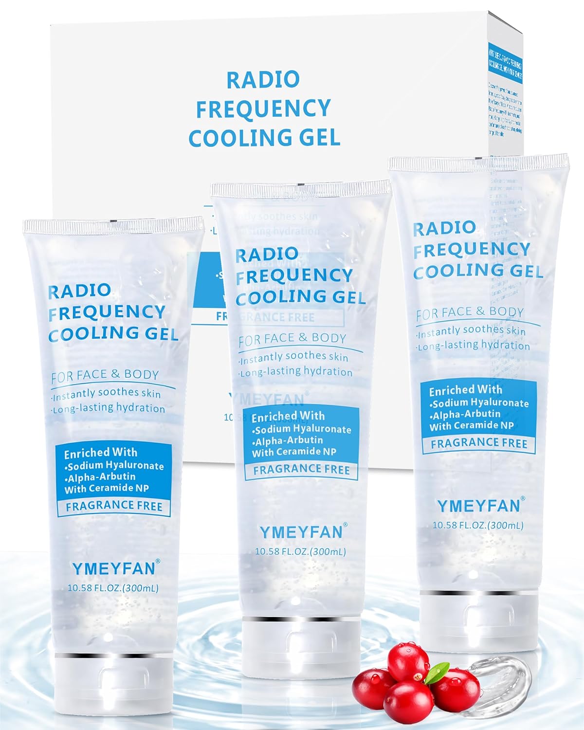 Conductive Gel for Microcurrent Radio Frequency Facial Device Cooling Gel, Fragrance-Free, Sodium