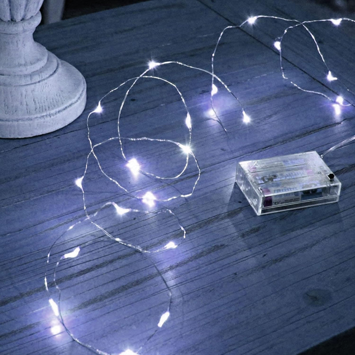 Dazzle Bright Fairy Lights Battery Operated, 2 Pack Total 40FT 120LED Silver Wire Waterproof